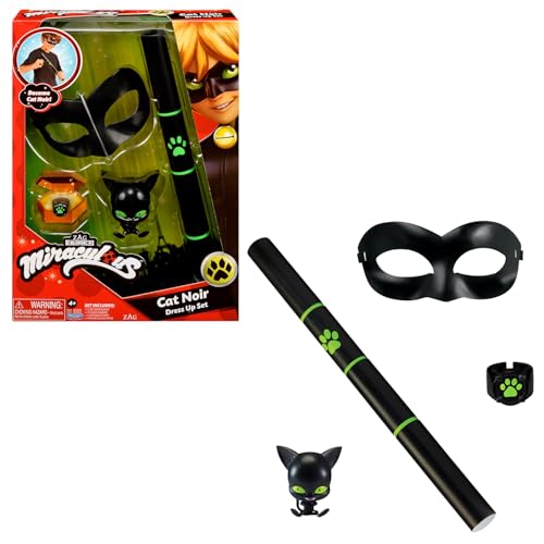 Bandai - Miraculous Ladybug - Verwandlungsset - Cat Noir - Superhelden-Kostüm und Accessoires - Kostüm für Kinder - P50603 von Miraculous