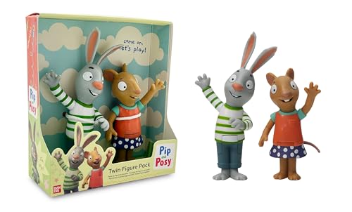 BANDAI Pip and Posy Doppelfiguren-Set, 2 x 10 cm große Figuren (Pip and Posy) – perfektes Spielgeschenk für Jungen und Mädchen im Alter von 3–8 Jahren – ideale Actionfiguren von BANDAI