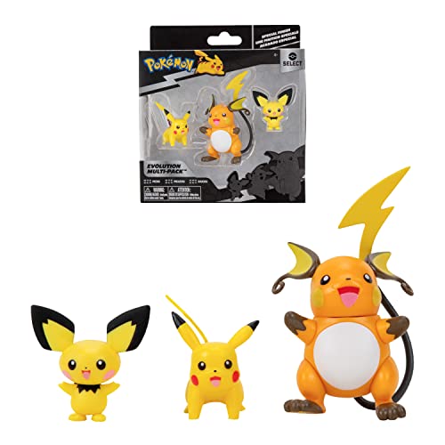 Pokémon Bandai Evolution Pichu, Pikachu & Raichu – Figur Pichu 5 cm + Figur Pikachu 8 cm + Figur Raichu 10 cm – JW2778 Pokémon Bandai Evolution Pichu, Pikachu & Raichu – Figur Pichu 5 cm + Figur Pikachu 8 cm + Figur Raichu 10 cm – JW2778 von Pokémon