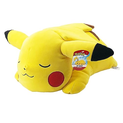 Pokémon Bandai Plüschtier Pikachu, 40 cm, schläft – Plüsch, sehr weich – WT97920 von Pokémon