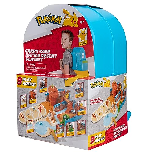 Bandai - Pokémon – Rucksack des Wüstentrainers – Tragbares Pokémon-Spieluniversum – Zubehör, das Sich in eine Pokémon-Arena verwandelt – PKW2836 von Pokémon