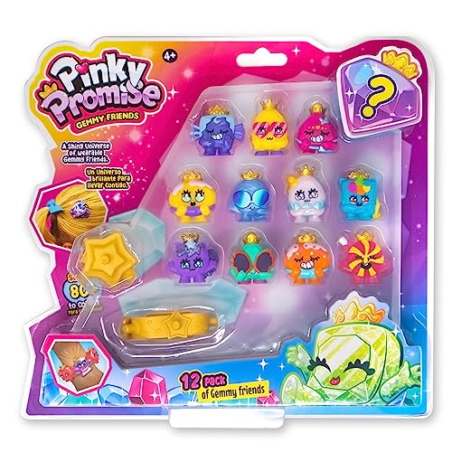 BANDAI TH00004 Royals 12 Stück | Dieses Pinky Promise Multipack enthält 12 Sammlerstücke, 1 Armband und 1 Haarspange zum Kombinieren von Edelsteinen und Mädchen-Schmuck für tragbaren Spaß von BANDAI