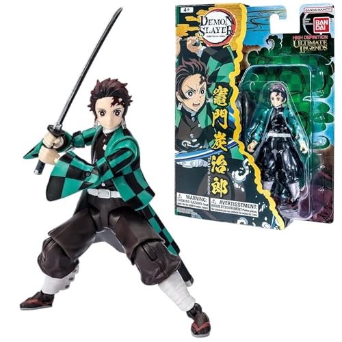 BANDAI Ultimate Legends Tanjiro Kamado Actionfigur | 12,5 cm Tanjiro Anime Figur mit 27 Gelenkpunkten und Zubehör | Geschenk zum Sammeln Demon Slayer Anime und Manga Merch Figuren von BANDAI