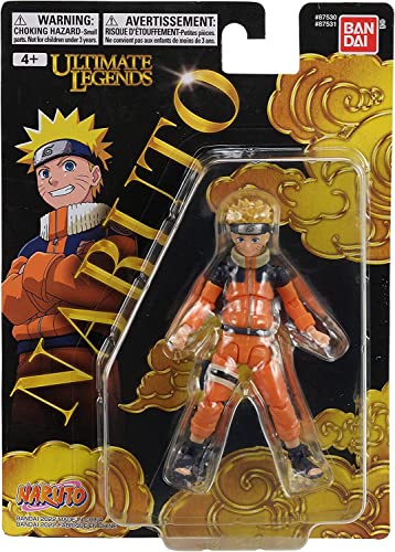 BANDAI Ultimate Legends Naruto Actionfigur | Kind Naruto Uzumaki Anime Figur | 12 cm Naruto Figur mit 15+ Points of Articulation Collectable Anime Merch | Naruto Themed Anime Geschenke von BANDAI