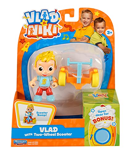BANDAI Vlad & Niki Play Actionfigur – Everyday Vlad – bewegliche Actionfigur mit Zubehör, Mehrfarbig, P57559 von BANDAI