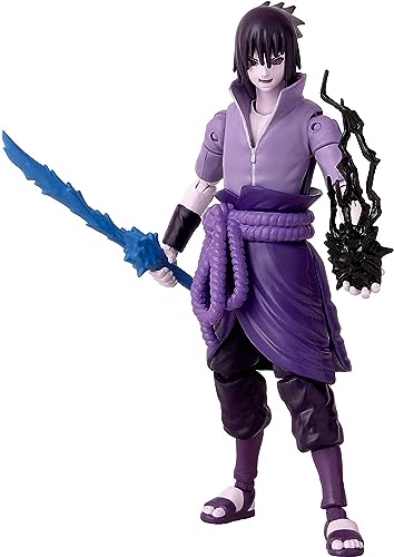 Bandai - Anime Heroes - Naruto Shippuden - Sasuke Uchiwa Anime Heroes Figur 17 cm - Gelenkige Sasuke Rinnegan / Mangekyo Sharingan-Figur - Offizielle Lizenz - Spielzeug für Kinder ab 4 Jahren - 36962 von BANDAI