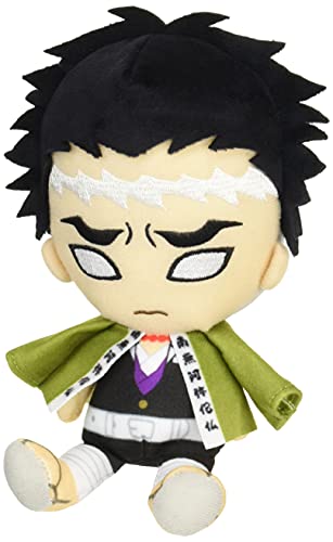 Bandai Demon Slayer Kimetsu no Yaiba Chibi Plüschfigur, 15 cm, Sunrise (Gyomei Himejima) von BANDAI