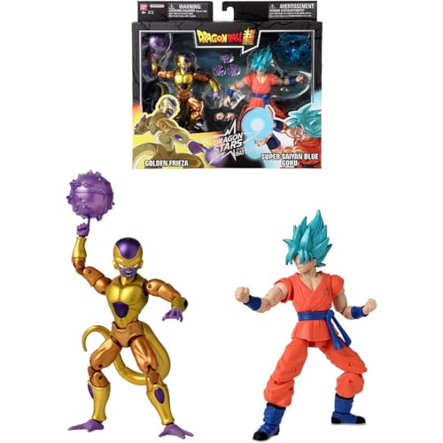 BANDAI - Dragon Stars Figuren - Dragonball Super - 17cm - Battle Pack - Golden Freezer vs Super Saiyan Blue Goku - 2er Pack - 37169 von BANDAI