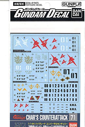 Bandai Gundam Decal for (1/144) Gundam Char`s Counter Attack E.F.S.F. by von Bandai