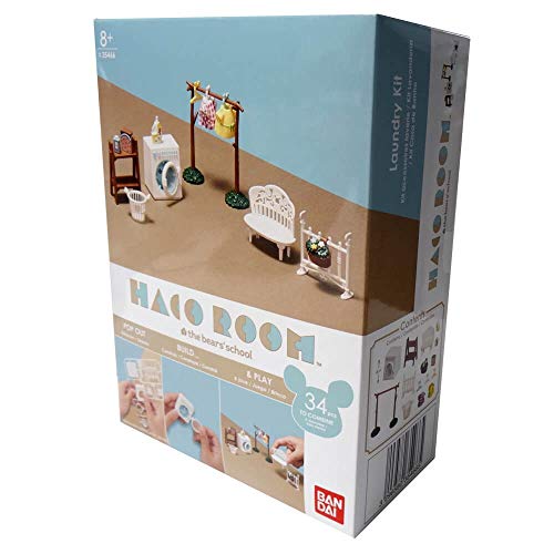 Bandai – Haco Room – Zubehör-Set – Waschküche – 34 Teile zum Zusammenbauen – Mini-Spielwelt – Bauspielset – 35466 von Bandai (BANDQ)