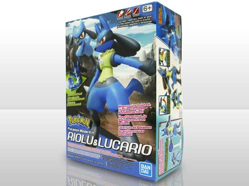 Bandai Pokémon – Figuren mit Gelenken, zum Bauen, 12 cm – Figuren Riolu + Lucario Bandai Pokémon – Figuren mit Gelenken, zum Bauen, 12 cm – Figuren Riolu + Lucario von BANDAI