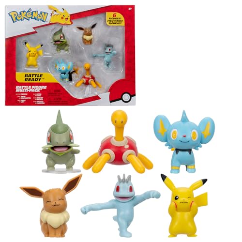Bandai - Pokémon – Pack mit 6 Pokémon-Figuren, 5 cm – Mini-Figurinen Pikachu Coupenotte Lixy Evoli Machoc Caratroc – Battle Figuren Pokémon, offizielles Lizenzprodukt, Spielzeug für Kinder ab 4 Jahren Bandai - Pokémon – Pack mit 6 Pokémon-Figuren, 5 cm – Mini-Figurinen Pikachu Coupenotte Lixy Evoli Machoc Caratroc – Battle Figuren Pokémon, offizielles Lizenzprodukt, Spielzeug für Kinder ab 4 Jahren von BANDAI