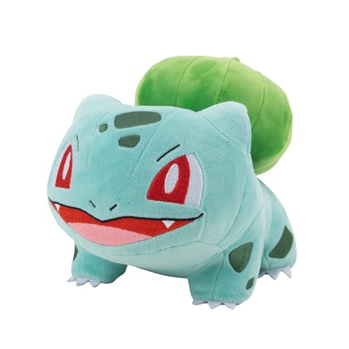Bandai Pokémon – Plüschtier Bisasam (Bulbasaur) – Plüschtier 20 cm sehr weich – Geschenkidee Plüsch Pokemon Kinder und Erwachsene – Spielzeug für Kinder ab 2 Jahren – Offizielles Lizenzprodukt – von Bandai