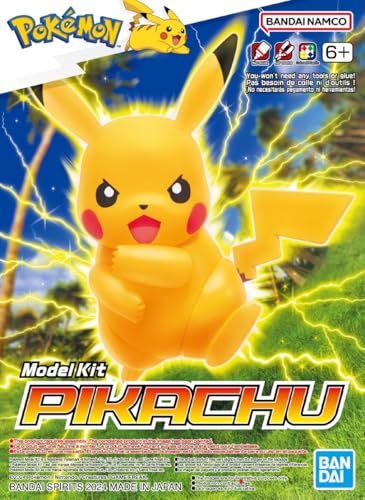 Bandai Spirits – Pokémon – Figur mit Gelenken, 10 cm – Modell Set Pikachu von Bandai