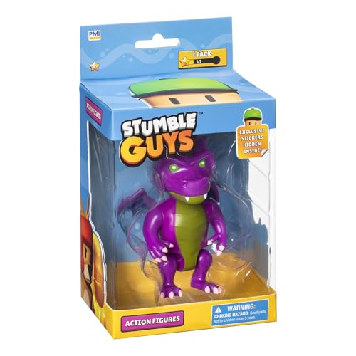 Bandai Stumble Guys – Dusk Dragon – Figur 11 cm mit Aufklebern – Figur mit Gelenken – Figur Videospiel Stumble Guys Dusk Dragon – Drachenfigur – Spielzeug für Kinder ab 8 Jahren – PMS6210C von BANDAI