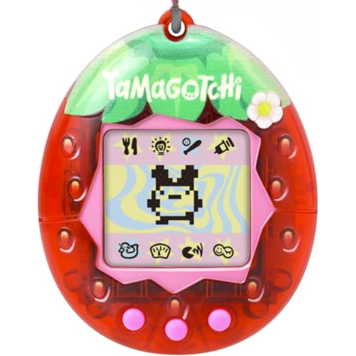 Bandai - Tamagotchi - Original Tamagotchi - Fresh Strawberry - Elektronisches virtuelles Haustier - Interaktives Haustierspielzeug - Erdbeermotiv - Spielzeug für Kinder ab 8 Jahren - 42998 von BANDAI
