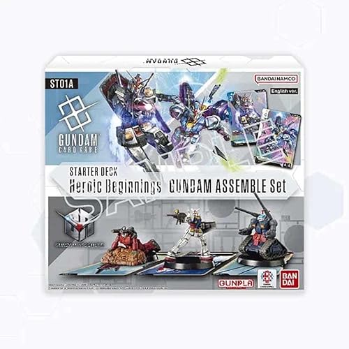 Gundam Kartenspiel Assemble Starter Set - Heroic Beginnings (ST01A) - 50 Karten, 3 Gundam Minis von BANDAI