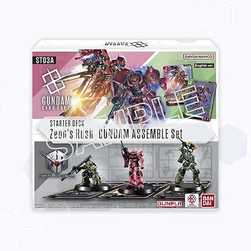 Gundam Kartenspiel Assemble Starter Set - Zeon's Rush (ST03A) - 50 Karten, 3 Gundam Minis von BANDAI