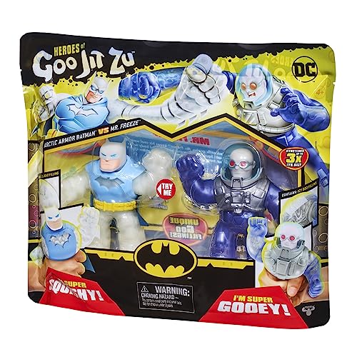 Heroes of Goo Jit Zu Bandai Actionfigur - Heroes DC Pack 2 Batman VS MR Freeze Figuren Mehrfarbig CO41393 von Heroes of Goo Jit Zu