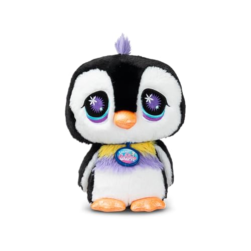 Littlest Pet Shop – Plüschtier Pinguin 25 cm – Littlest Pet Shop LPS Pinguin Deluxe – Plüschtiere mit großen leuchtenden Augen – Spielzeug für Kinder ab 3 Jahren – BF00668 von BANDAI