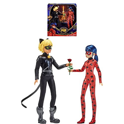 Bandai - Miraculous Ladybug und Cat Noir - 2er Packung Ankleidepuppen 26 cm - Ladybug und Cat Noir - P50198 von BANDAI