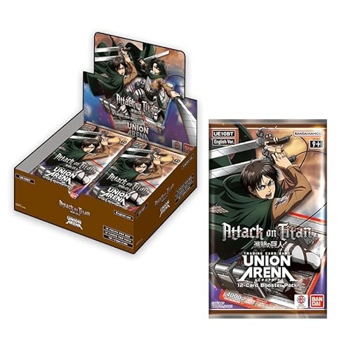 Union Arena Kartenspiel Booster Box Attack on Titan (UE10BT), 16 Packungen von BANDAI
