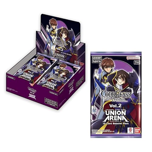 Union Arena Kartenspiel: Booster-Box-Code Geass Lelouch of The Rebellion Vol.2 (UEX03BT), 16 Packungen von BANDAI