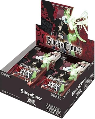 Union Arena Kartenspiel: Booster-Box: Schwarzes Kleeblatt (UE08BT), 16 Packungen von BANDAI