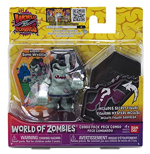 BANDAI World of Zombies Zombies-44274 2er-Pack Sumo Wrestler und Überraschungsfigur 44274, Mehrfarbig von BANDAI