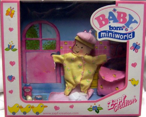 Zapf Creation 766118 - Baby Born miniworld Wickel-Set mit Tasche, 7-teilig von BANDAI