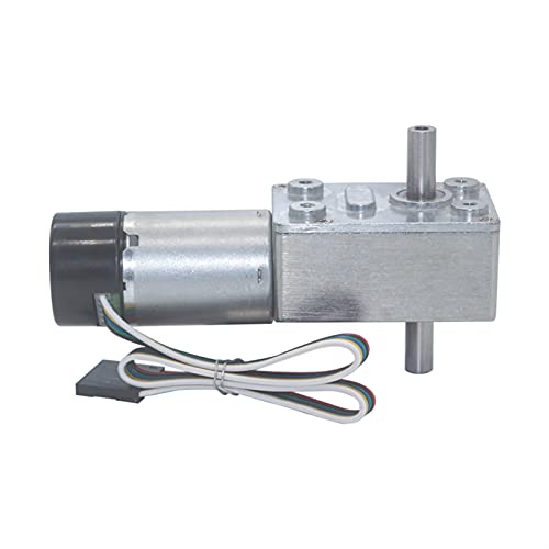 Dc Motor,Motor 6V 24V. Schneckengetriebemotor 12V-Reduzierer 3-210 RPM DC. Elektromotor-Metallgetriebe mit hohem Drehmoment mit Encoder(66rpm,6V) von BANGHA