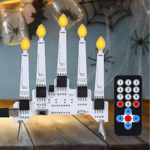 Halloween Lötbausatz, BANRIA 5 LED-Kerzen mit Fernbedienung, 10 Lichtmodi & Helligkeitsanpassung, DIY Elektronik Bausatz für Erwachsene – Schreibtischdeko, Partylicht, Elektronik Lernen Projekt Halloween Lötbausatz, BANRIA 5 LED-Kerzen mit Fernbedienung, 10 Lichtmodi & Helligkeitsanpassung, DIY Elektronik Bausatz für Erwachsene – Schreibtischdeko, Partylicht, Elektronik Lernen Projekt von BANRIA