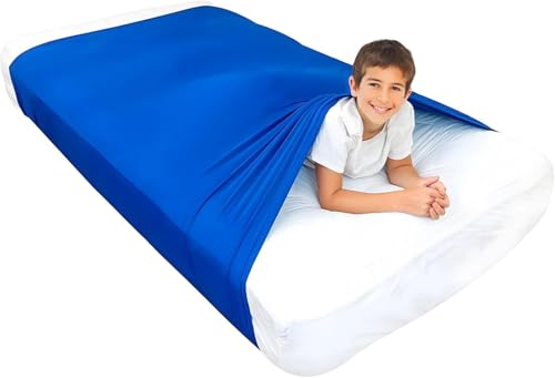 BANTASE Sensorisches Kompressions-Einzelbettlaken – for Kinder Mit Autismus Und Angstzuständen, Schlafmittel Für(Blue,(98x147cm/39x58in)) von BANTASE