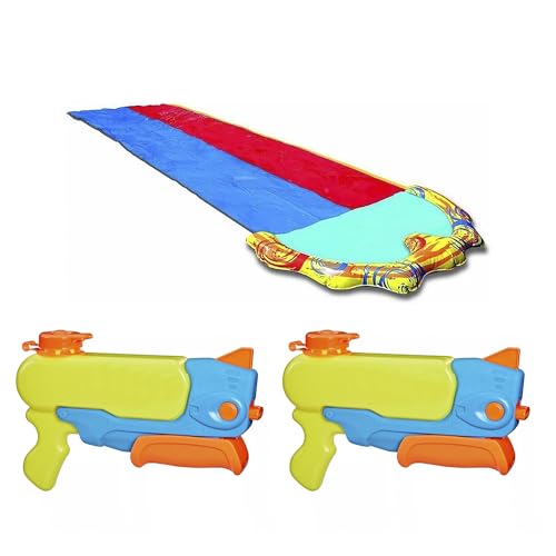 BANZAI Outdoor Challenge Party Pack – 1 Duo Rasen-Wasserrutsche 4,88m & 2 Wasserblaster kompatibel mit NERF Super Soaker Wave Spray BANZAI Outdoor Challenge Party Pack – 1 Duo Rasen-Wasserrutsche 4,88m & 2 Wasserblaster kompatibel mit NERF Super Soaker Wave Spray von BANZAI