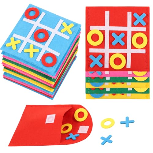 BAODBF 20 Stück Filz Toe,Spielzeug Brettspiel für Kindergeburtstag Party,Mini Brettspiel,Tic Tac Toe Spiel für Erwachsene Jungen Mädchen von BAODBF