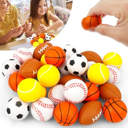 BAODBF 30 Stück Mini Sportbälle,Stress Bälle Enthält Mini Fussball Basketball Baseball und Tennis Fußball,Stressball für Erwachsene,Entspannen Antistressball,Schaumstoffbälle für Kinder und Erwachsene BAODBF 30 Stück Mini Sportbälle,Stress Bälle Enthält Mini Fussball Basketball Baseball und Tennis Fußball,Stressball für Erwachsene,Entspannen Antistressball,Schaumstoffbälle für Kinder und Erwachsene von BAODBF