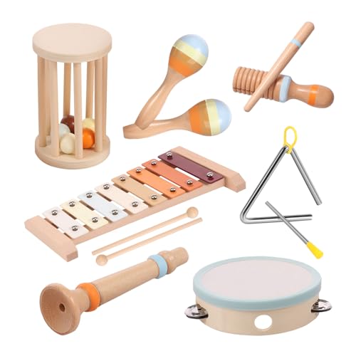 BAODBF Baby Musikspielzeug mit Schlagzeug Kinder,Xylophon,Maracas,Trompeten,Triangel,Percussion,MusikinstrumEnte für Kinder ab 3 Jahre BAODBF Baby Musikspielzeug mit Schlagzeug Kinder,Xylophon,Maracas,Trompeten,Triangel,Percussion,MusikinstrumEnte für Kinder ab 3 Jahre von BAODBF
