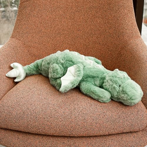 BAODBF Dinosaurier Kuscheltier Kissen,Plüsch Spielzeug Kurze Haare Weich Nicht Leicht Verlieren Oder Verblassen,Kuscheltier Dinosaurier,Stofftier Plüschtier für In den Armen schlafen(70cm,Grün) von BAODBF