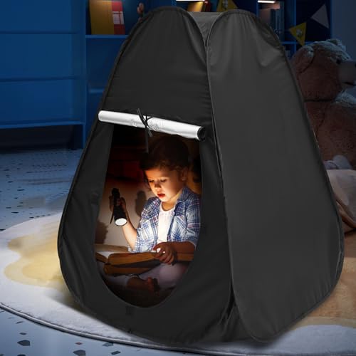 BAODBF Sensorisches Zelt zum Spielen und Entspannen,Hilfsmittel bei Autismus,SPD,Ängsten,Pop up Höhle mit Reise Tragetasche,Schwarz kinderzelte,Sensory Tent für Zuhause oder Schule BAODBF Sensorisches Zelt zum Spielen und Entspannen,Hilfsmittel bei Autismus,SPD,Ängsten,Pop up Höhle mit Reise Tragetasche,Schwarz kinderzelte,Sensory Tent für Zuhause oder Schule von BAODBF