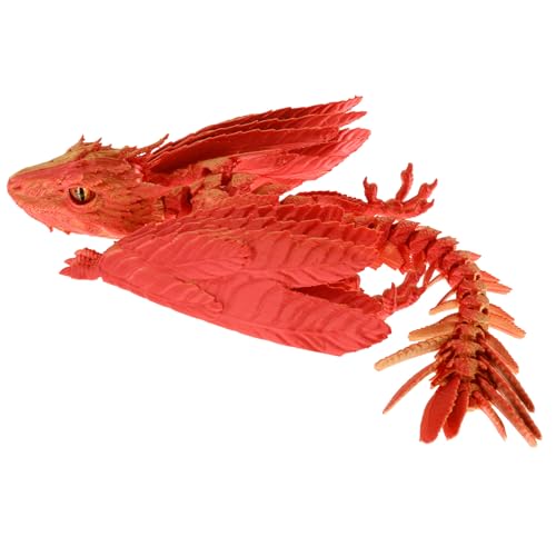 BAODBF Wyvern Federdrache, 3D, Drache, bedruckt, Drache, Drache, dekorativ, 3D, Drache, beweglich, Drache, Spielzeug (Rotgold) von BAODBF