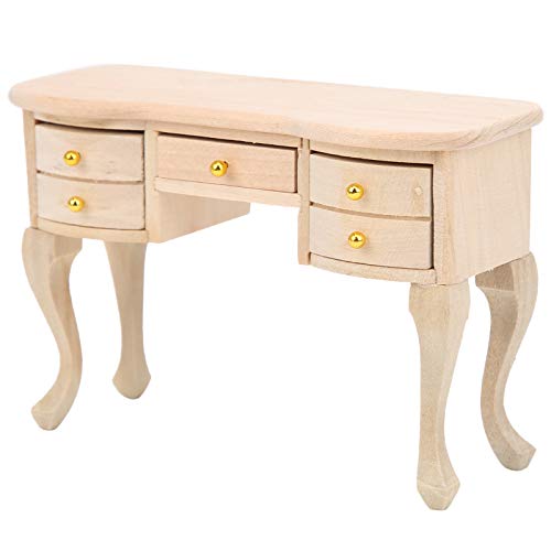1/12 Puppenhaustisch, Puppenhaus-Miniaturtisch Simulierter Schreibtisch, Simulierter Tisch mit Schubladenmöbelmodell, Spielzeugzubehör 1/12 Puppenhaustisch, Puppenhaus-Miniaturtisch Simulierter Schreibtisch, Simulierter Tisch mit Schubladenmöbelmodell, Spielzeugzubehör von BAOFUYA