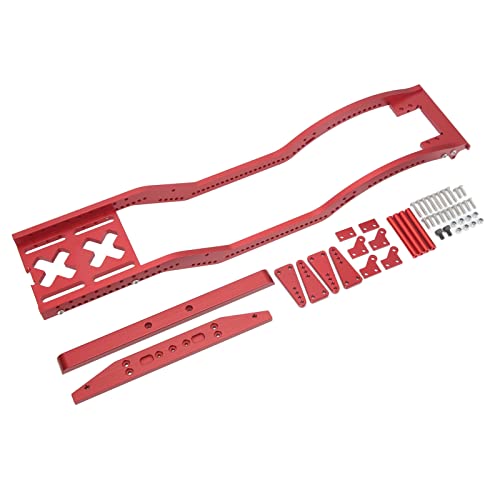 Anodierter Aluminium -Legierung RC -Auto -Chassis -Rahmen für SCX10 D90 1/10 RC -Crawler, Verbesserter Verschleißfestigkeit, Verbesserte Leistung, für RC -Auto -Enthusiasten (Rot) von BAOFUYA