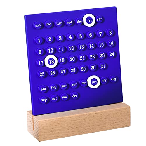 BAOFUYA Holzkalender Ideale für Homeschooler Entwickeln Planungsfähigkeiten ABS -Material (Blue) von BAOFUYA
