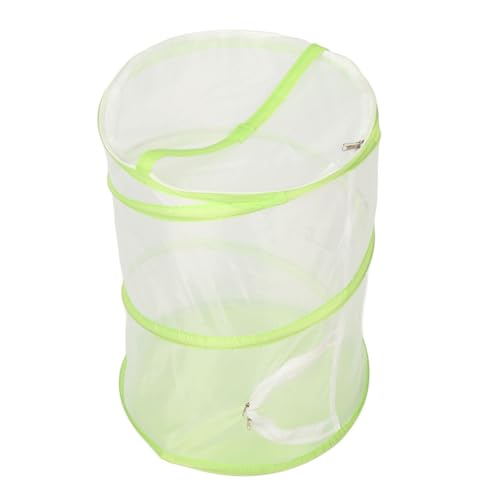 BAOFUYA Klarer Mesh Cage mit Griff für Schmetterlingsbeobachtung, Weiches und Atmungsaktives Netz für die Raupensicherheit (Großgröße (24x18,5 cm / 9,4x7,3in)) von BAOFUYA
