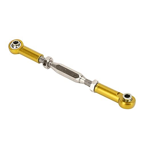 BAOFUYA Langlebige Aluminium-Servo-Links Spurstange für RC-Autozubehör, Starke Präzision, Geeignet für Redcat/EPX, 6 X RC-Spurstange, -96 Mm Länge, 5 Farben (Gold) von BAOFUYA