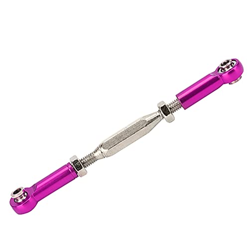 BAOFUYA Langlebige Aluminium-Servo-Links Spurstange für RC-Autozubehör, Starke Präzision, Geeignet für Redcat/EPX, 6 X RC-Spurstange, -96 Mm Länge, 5 Farben (Purple) von BAOFUYA