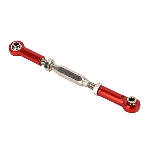 BAOFUYA Langlebige Aluminium-Servo-Links Spurstange für RC-Autozubehör, Starke Präzision, Geeignet für Redcat/EPX, 6 X RC-Spurstange, -96 Mm Länge, 5 Farben (Rot) von BAOFUYA