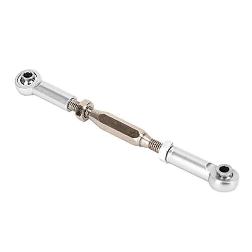 BAOFUYA Langlebige Aluminium-Servo-Links Spurstange für RC-Autozubehör, Starke Präzision, Geeignet für Redcat/EPX, 6 X RC-Spurstange, -96 Mm Länge, 5 Farben (Silver) von BAOFUYA