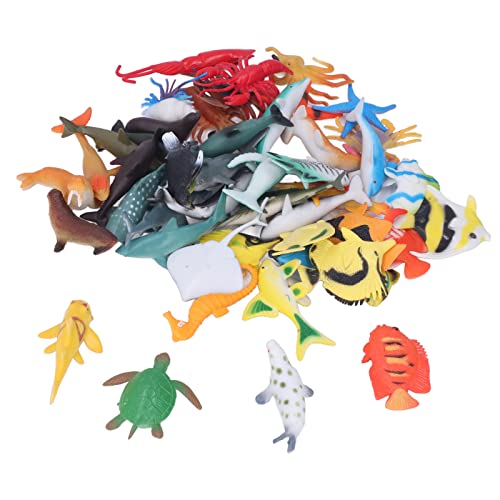 BAOFUYA Meerestier-Spielzeug, umweltfreundliches Material, Mini-Tropenfisch-Serie, Miniatur-Spielzeug für 4 bis 6 Jahre – ideal für die frühe Kindheit, 48 Stück von BAOFUYA