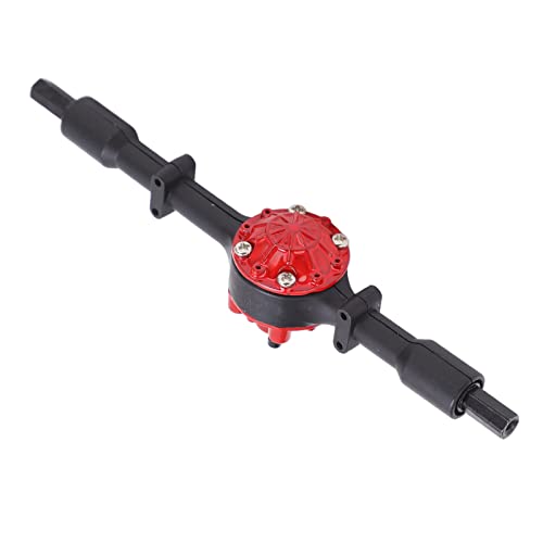 Pretium Metall Metall Metal Metal Metal Metal Asue Teil für WPL D12, Anodierte Hinterachse für Ferngesteuerte Autoenthusiasten (Schwarz Rot) von BAOFUYA